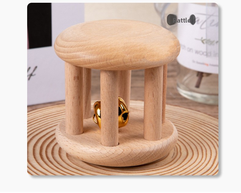 Wooden Baby Rattle Instruments – Bell & Shaker Options – photo 7