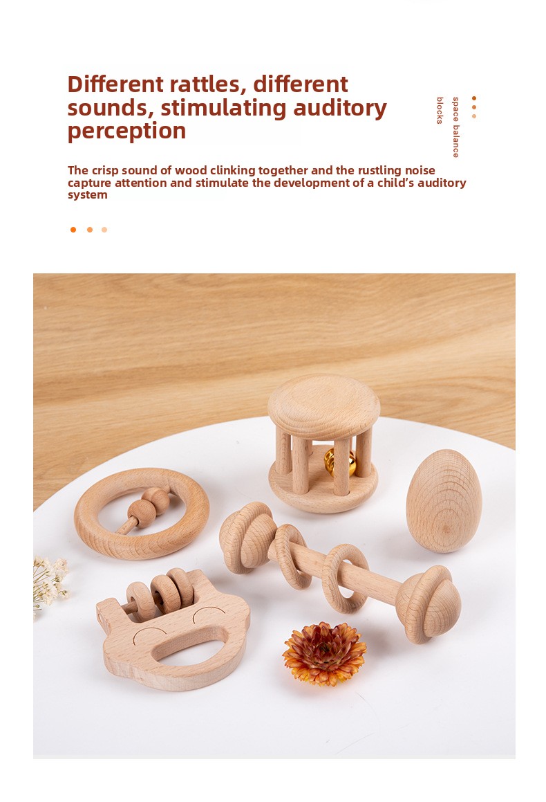 Wooden Baby Rattle Instruments – Bell & Shaker Options – photo 9