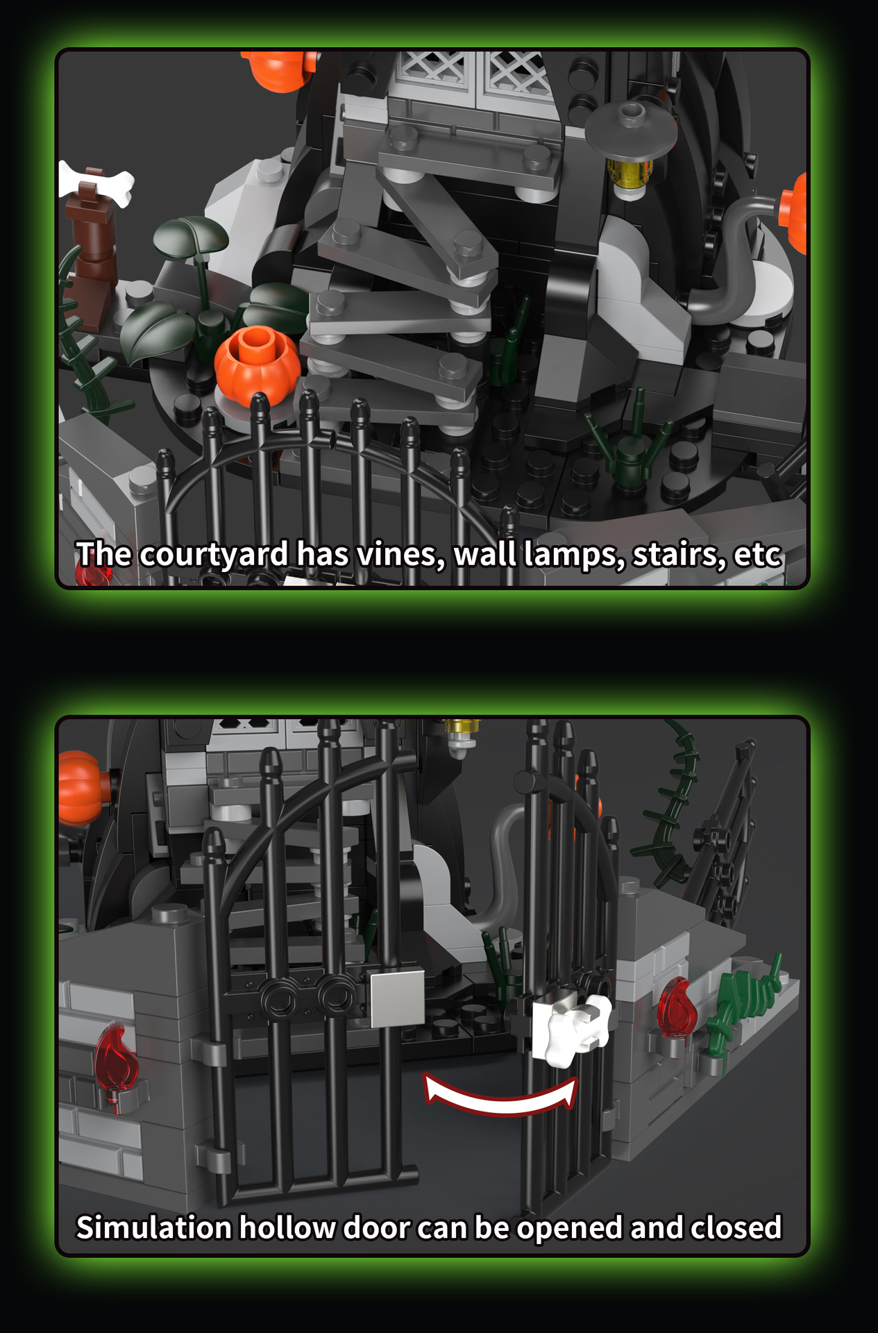 Halloween Pumpkin Haunted House Building Blocks