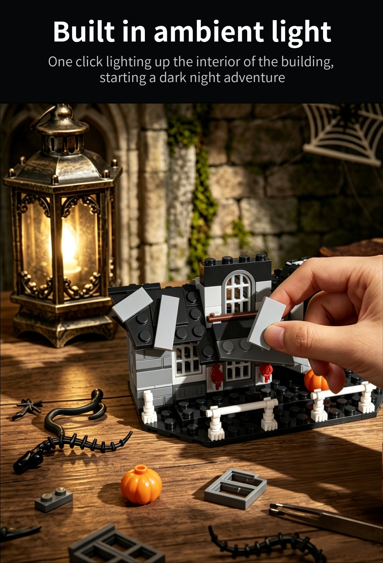 Halloween Pumpkin Haunted House Building Blocks