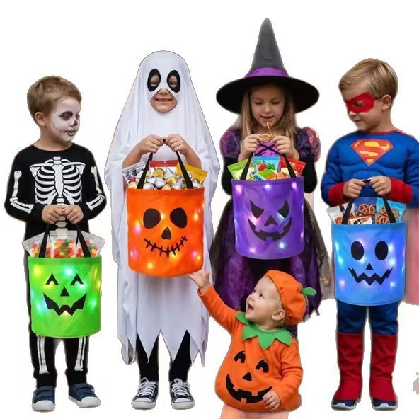 Halloween LED Glow Candy Basket