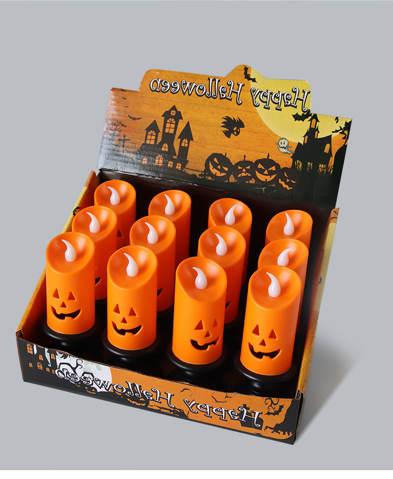 Halloween pumpkin candlestick