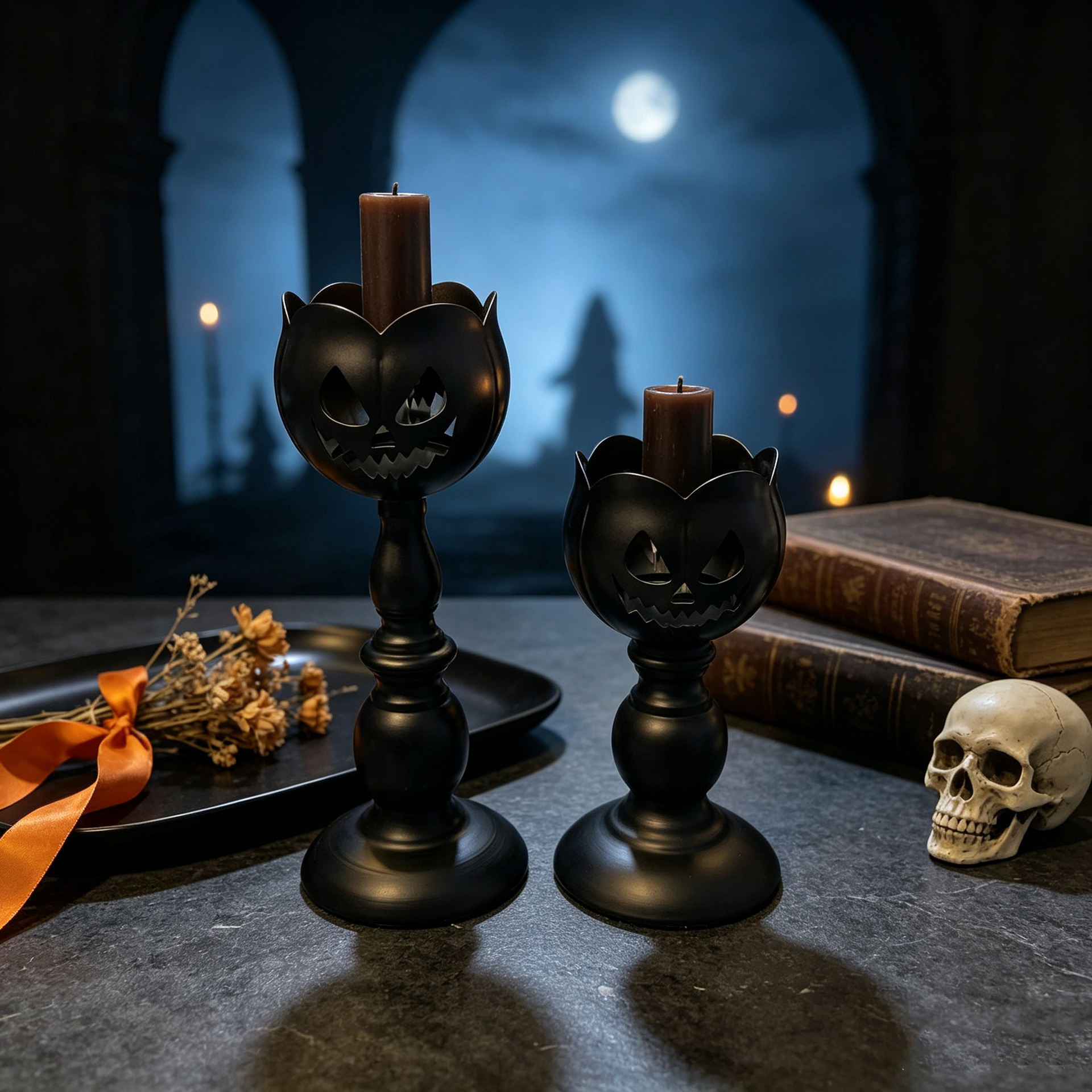Halloween Retro Cast Iron Candle Stand