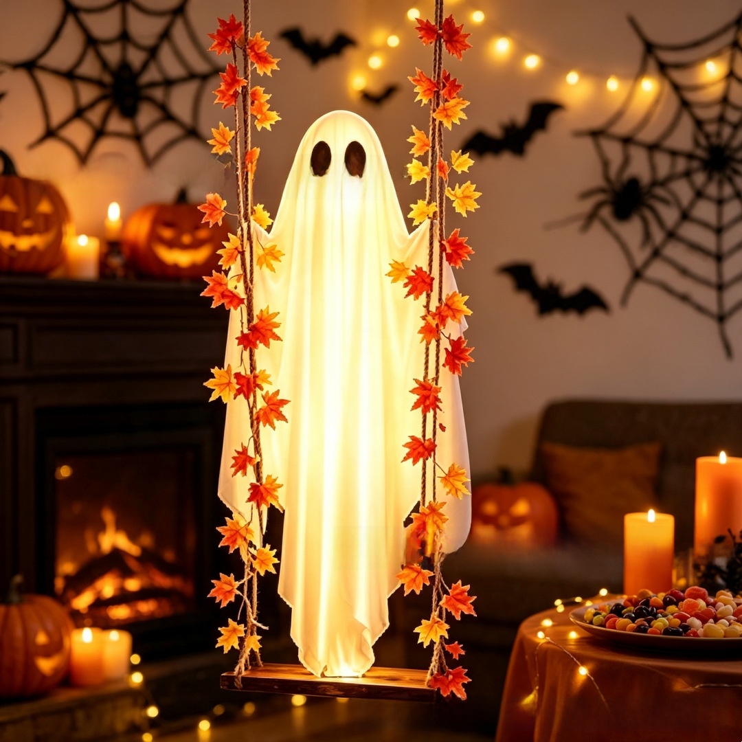 Halloween Hanging Ghost Swing Decoration