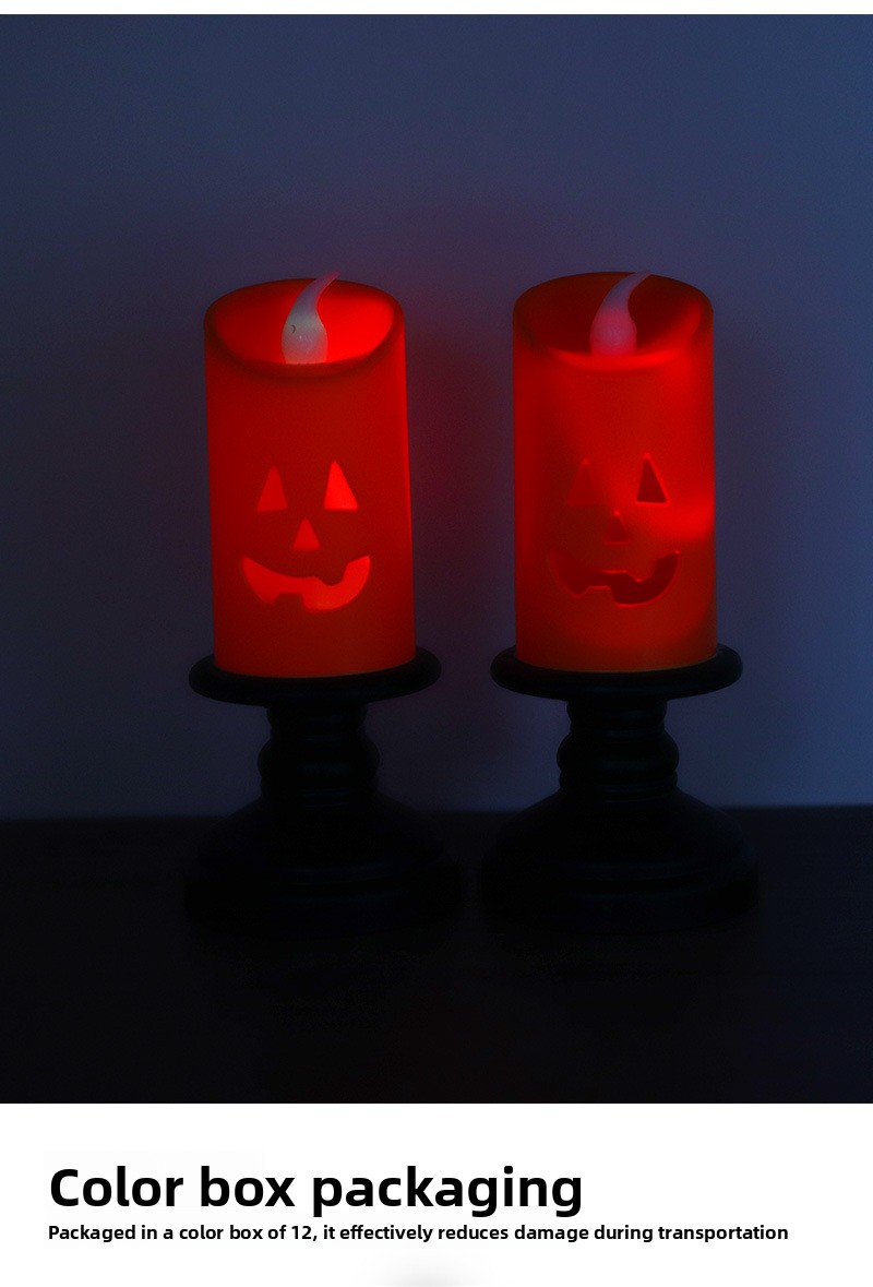 Halloween pumpkin candlestick