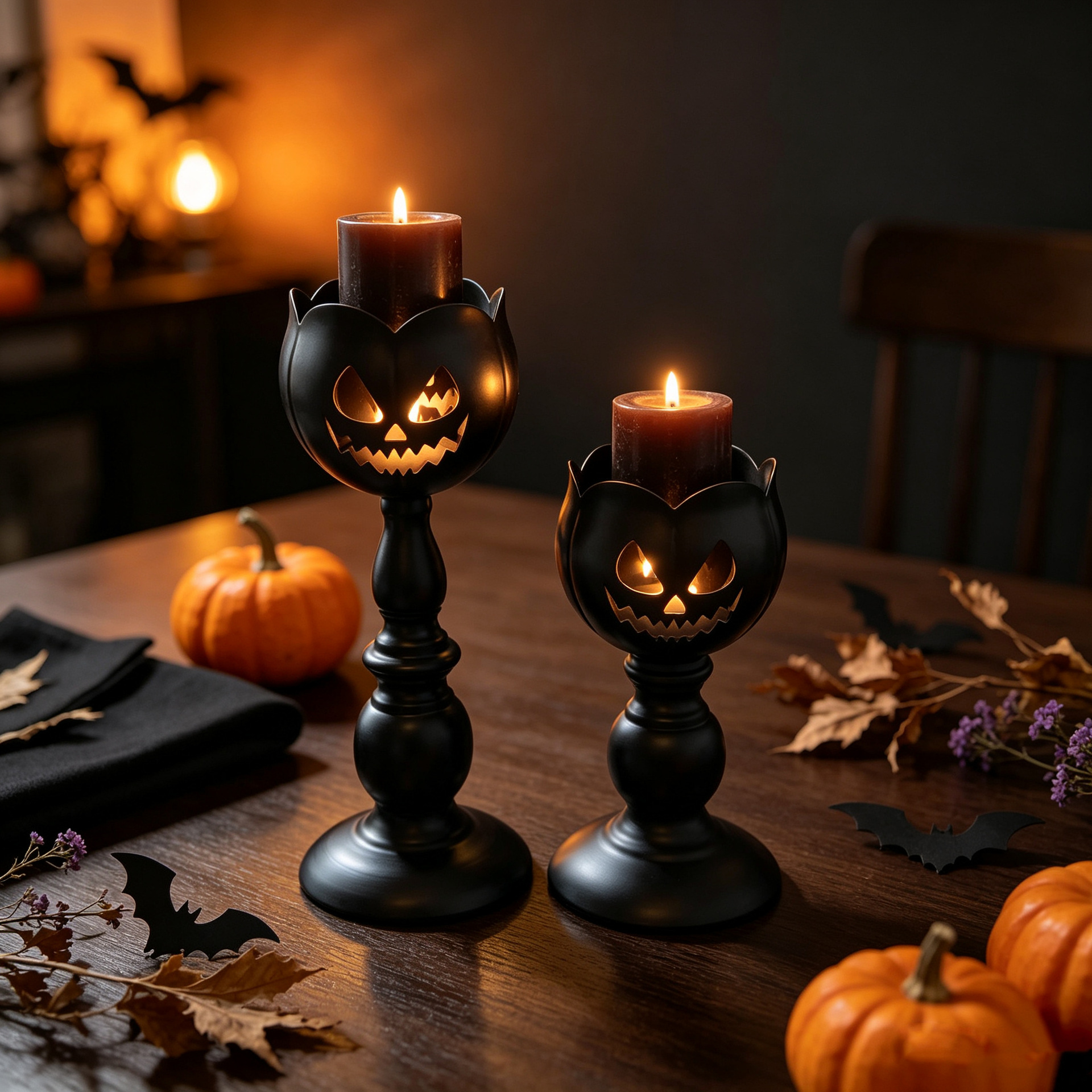 Halloween Retro Cast Iron Candle Stand