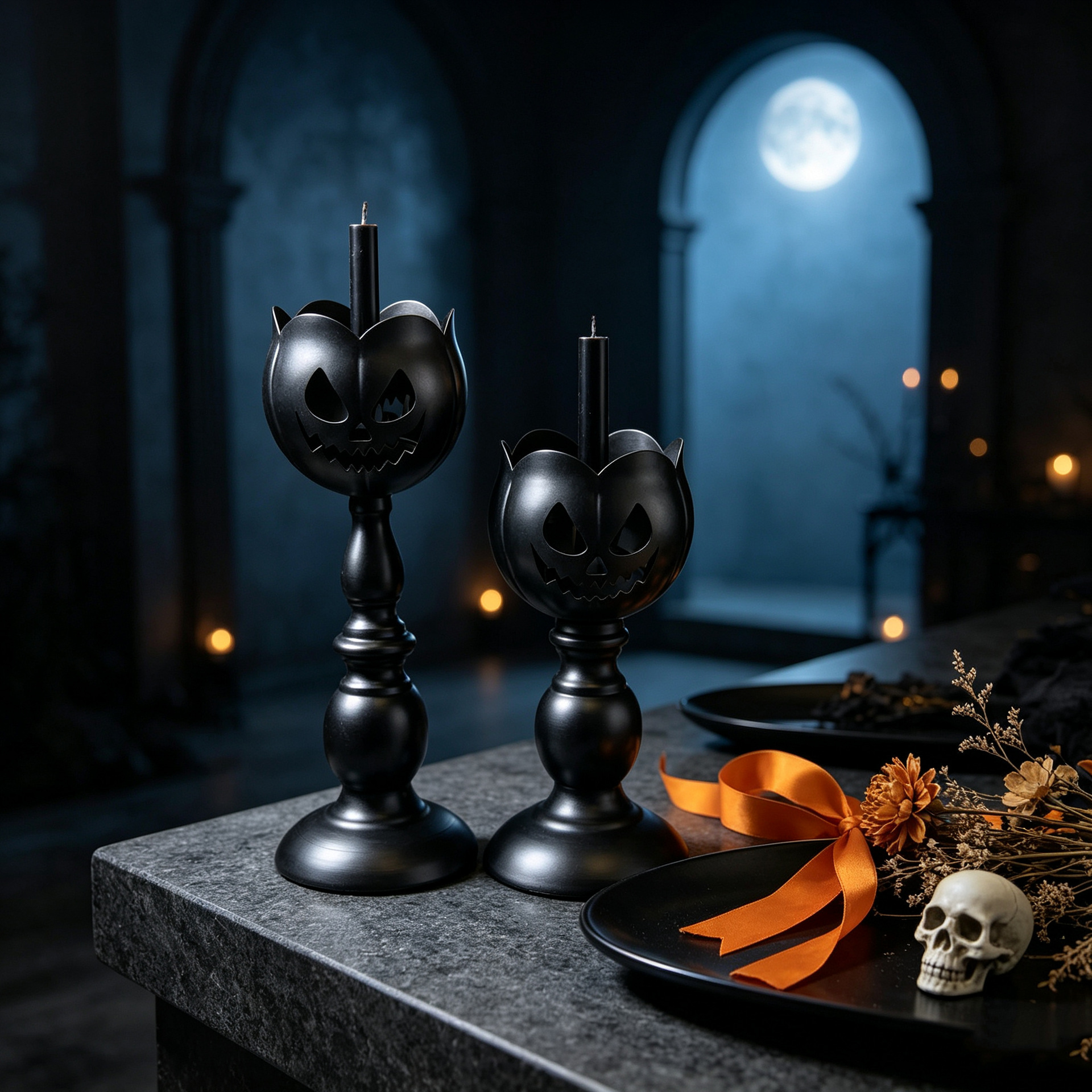 Halloween Retro Cast Iron Candle Stand