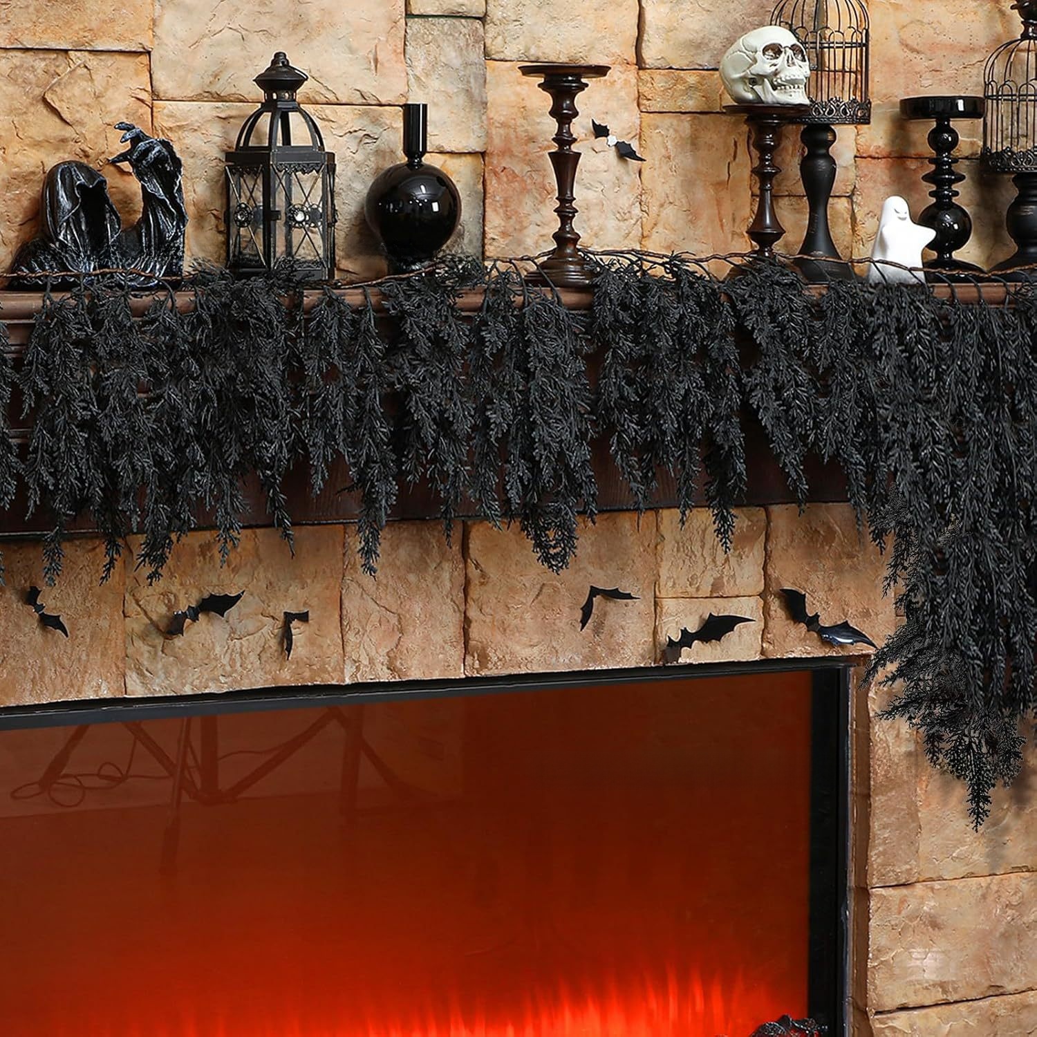 Garland styled on a dining table