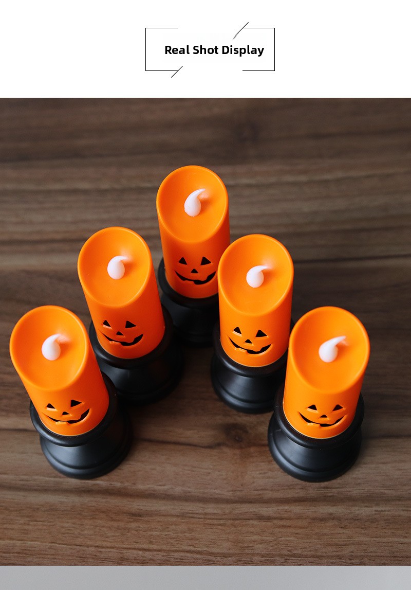 Halloween pumpkin candlestick