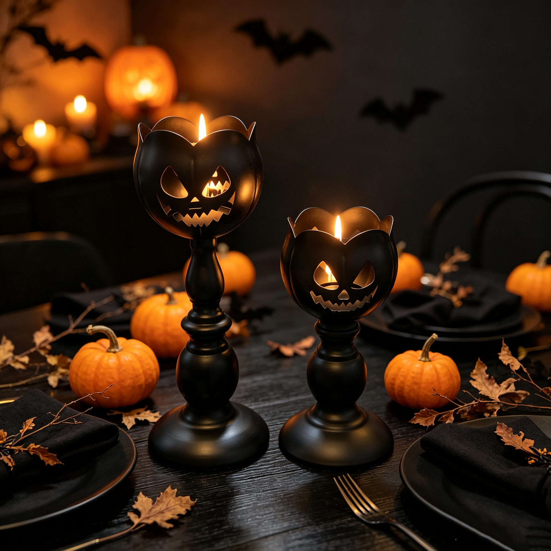 Halloween Retro Cast Iron Candle Stand