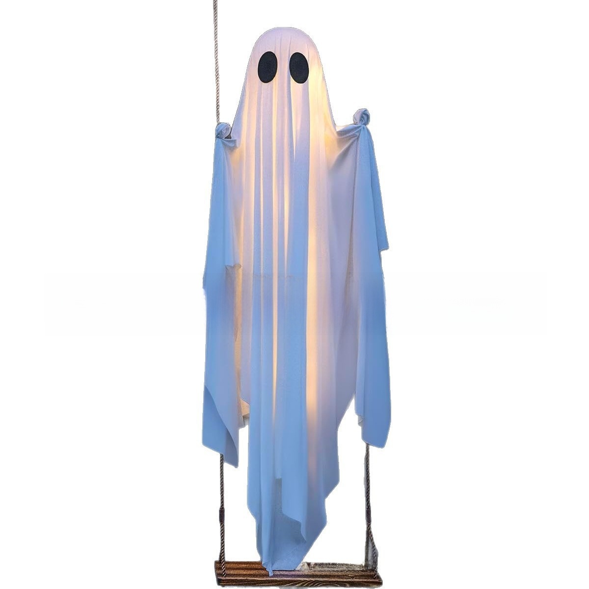 Glowing Swing Ghost Halloween Ornament