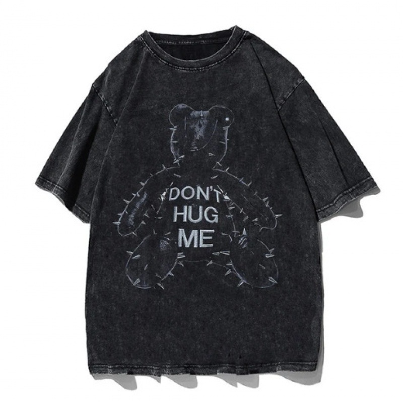 Gothic wing print men's mesh t-shirt