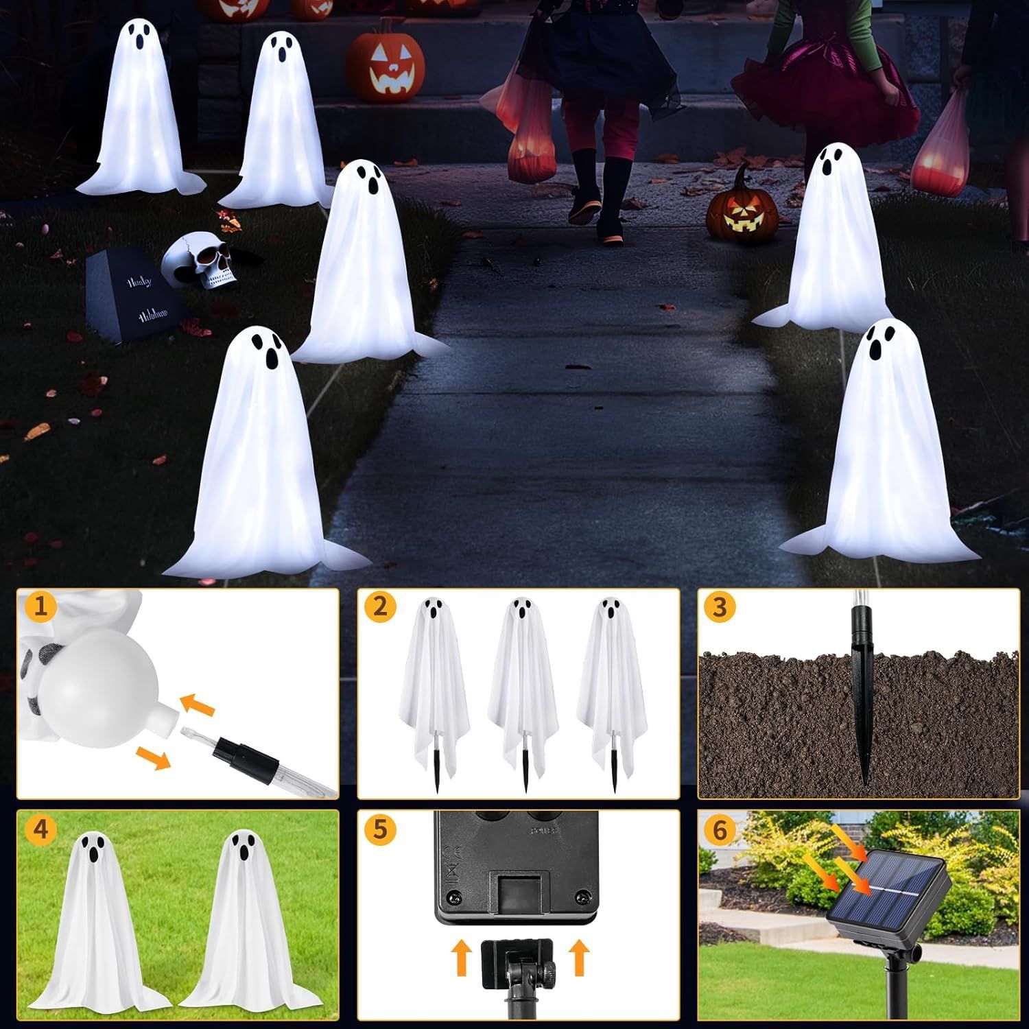 Solar Halloween Ghost Ground Lighting