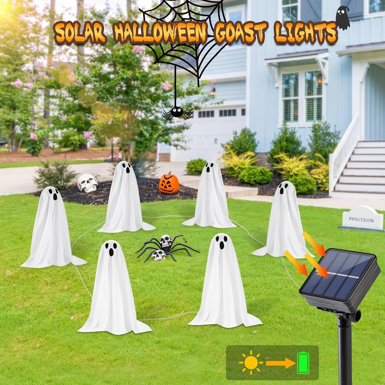 Solar Halloween Ghost Ground Lighting