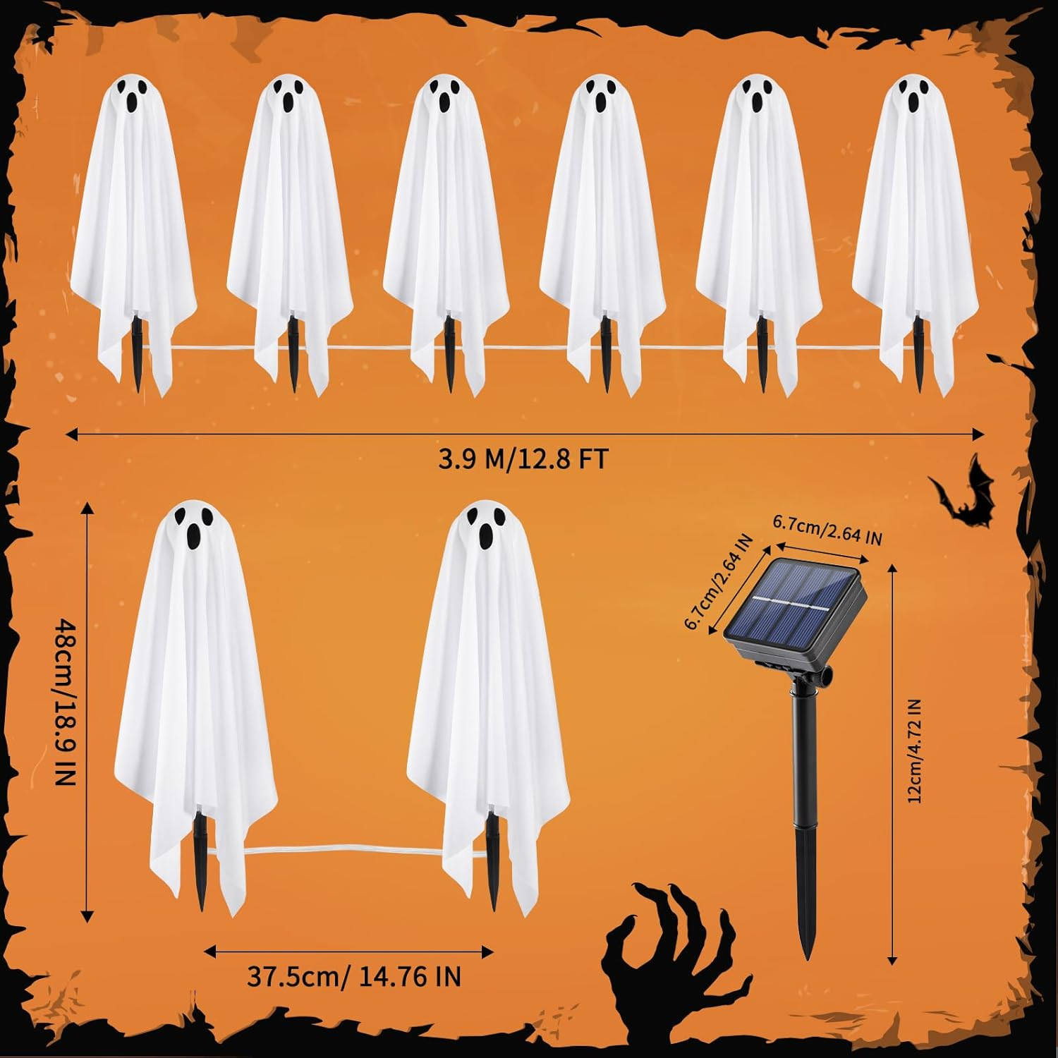 Solar Halloween Ghost Ground Lighting