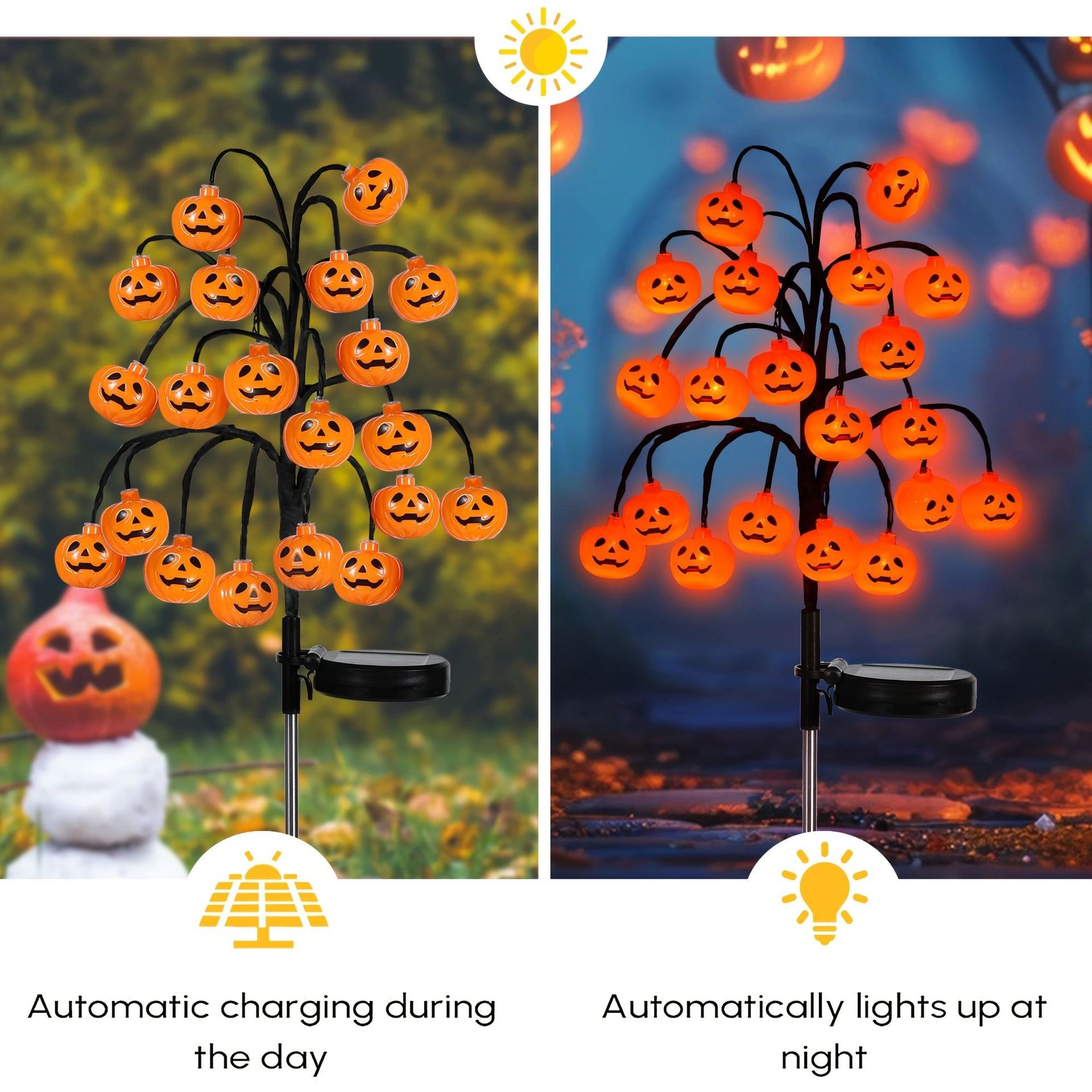 Halloween Solar Pumpkin Ground Lights