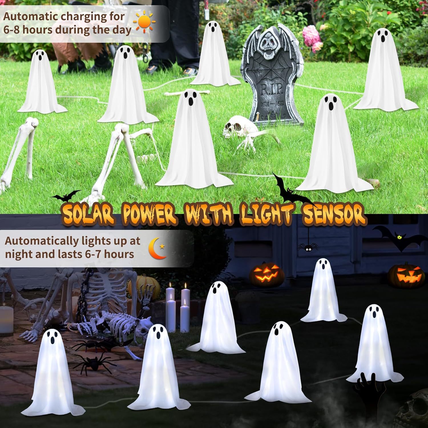 Solar Halloween Ghost Ground Lighting