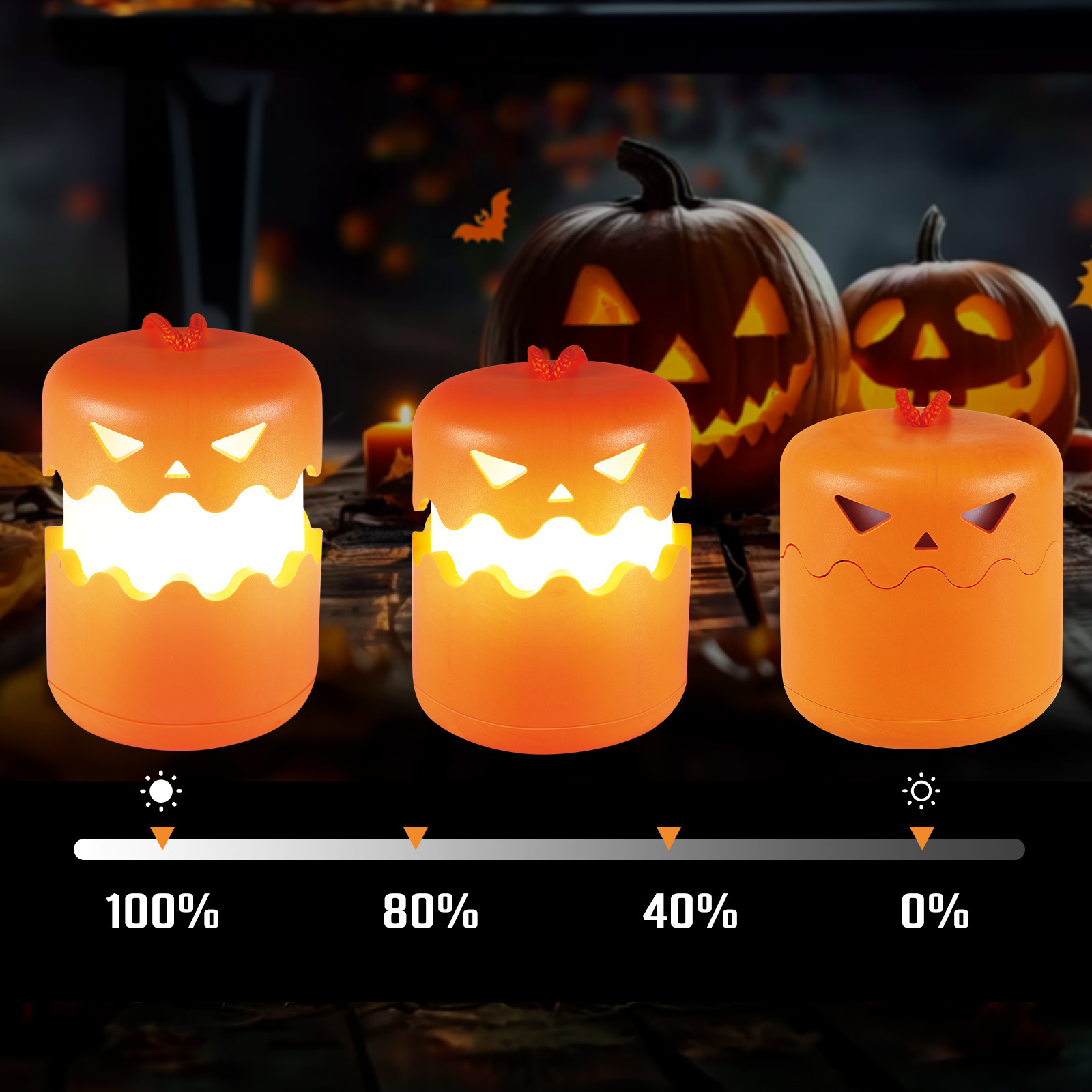 Pumpkin night light design detail