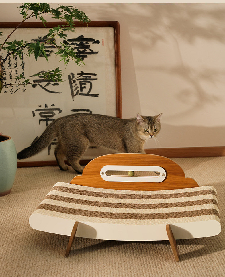 Corrugated paper cat bed hammock