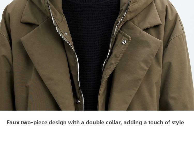 Mens Hooded Trench Coat