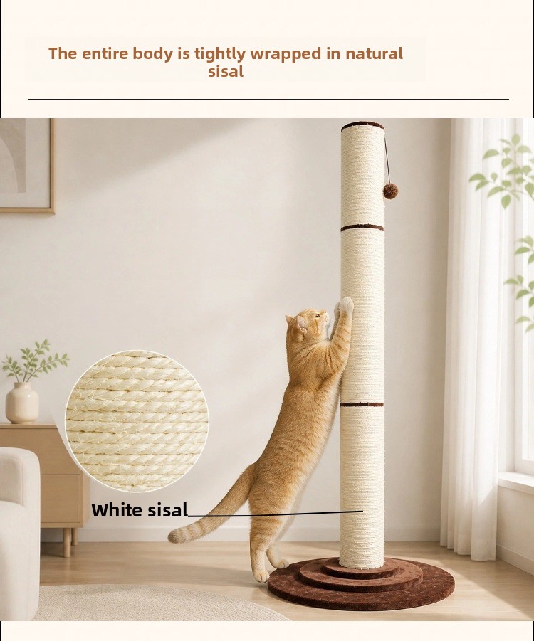 Heightened and thickened cat scratching post
