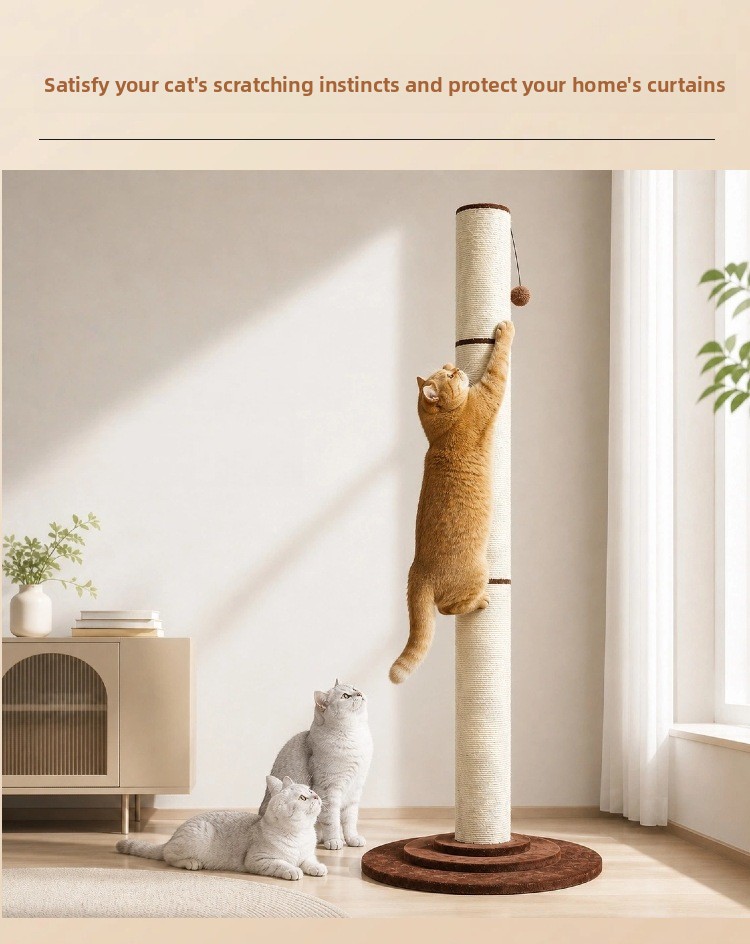 Heightened and thickened cat scratching post