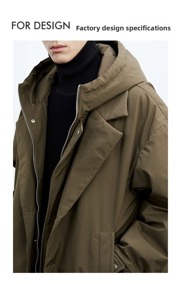 Mens Hooded Trench Coat