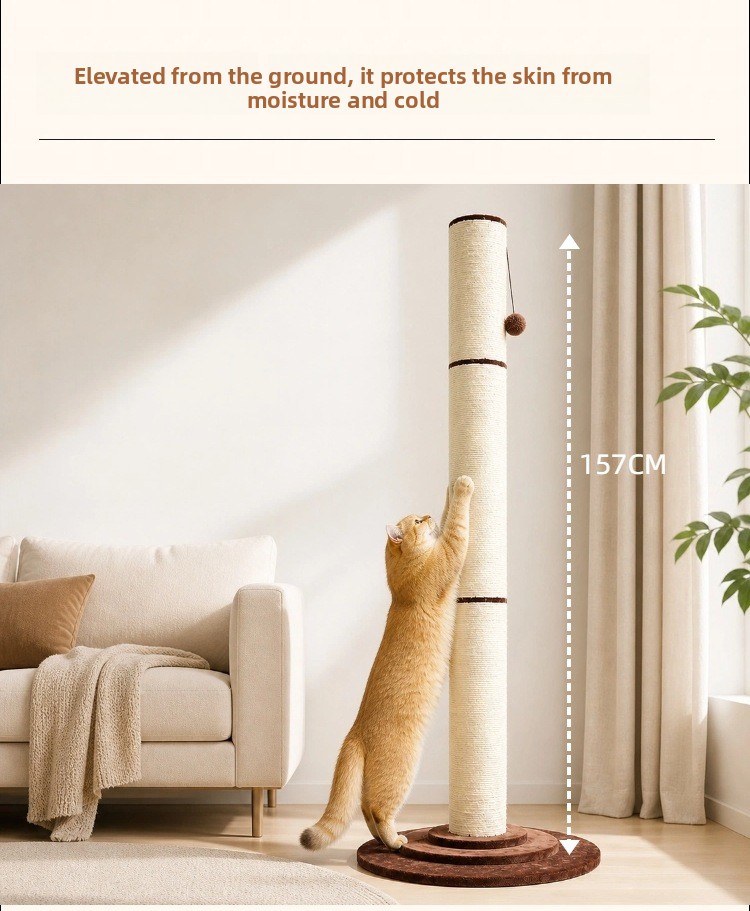 Heightened and thickened cat scratching post