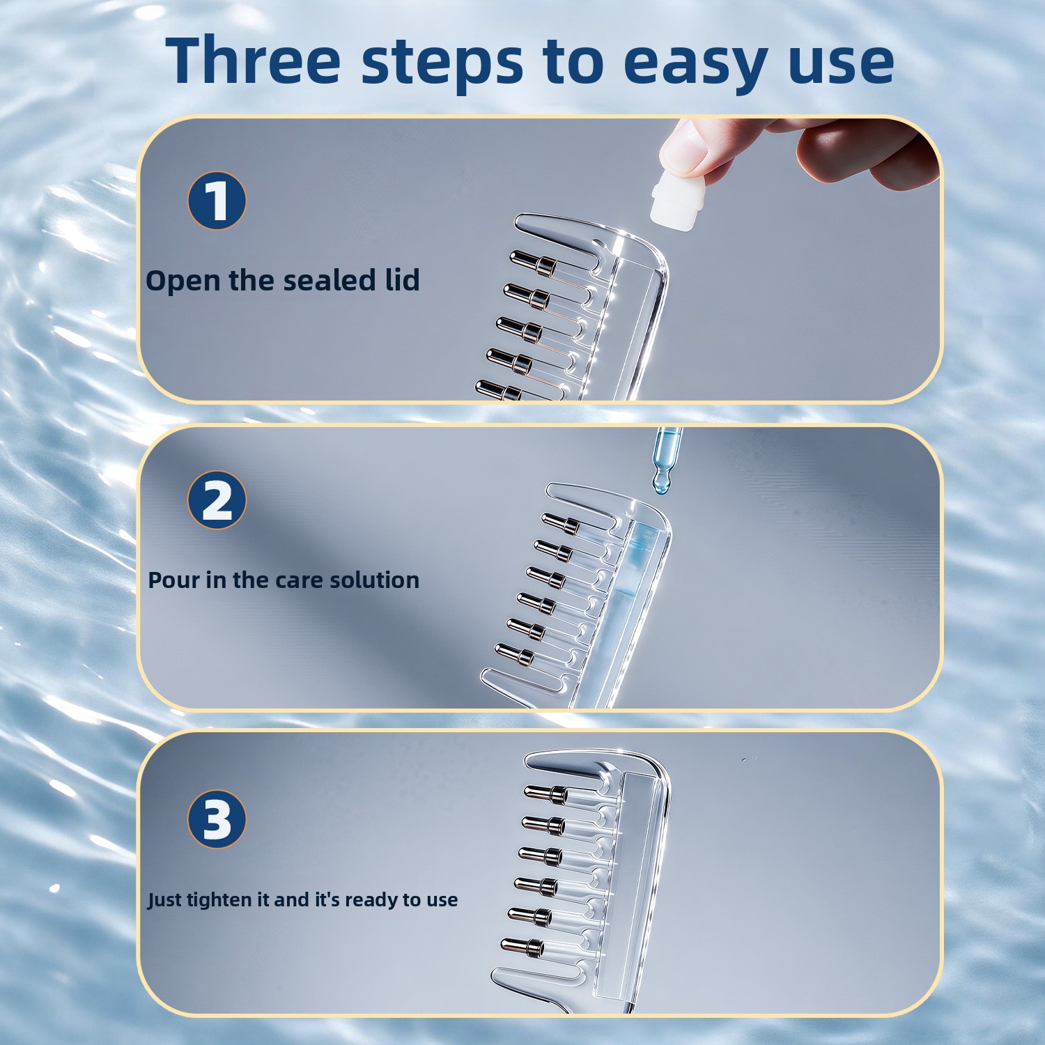 Premium Scalp Applicator Comb with Roller Balls