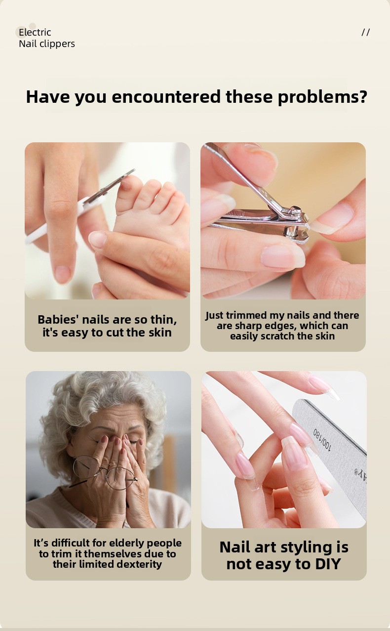 Electric Nail Clipper and Polisher 2-in-1