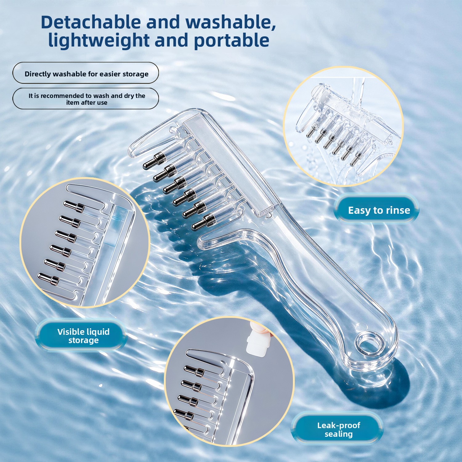 Premium Scalp Applicator Comb with Roller Balls