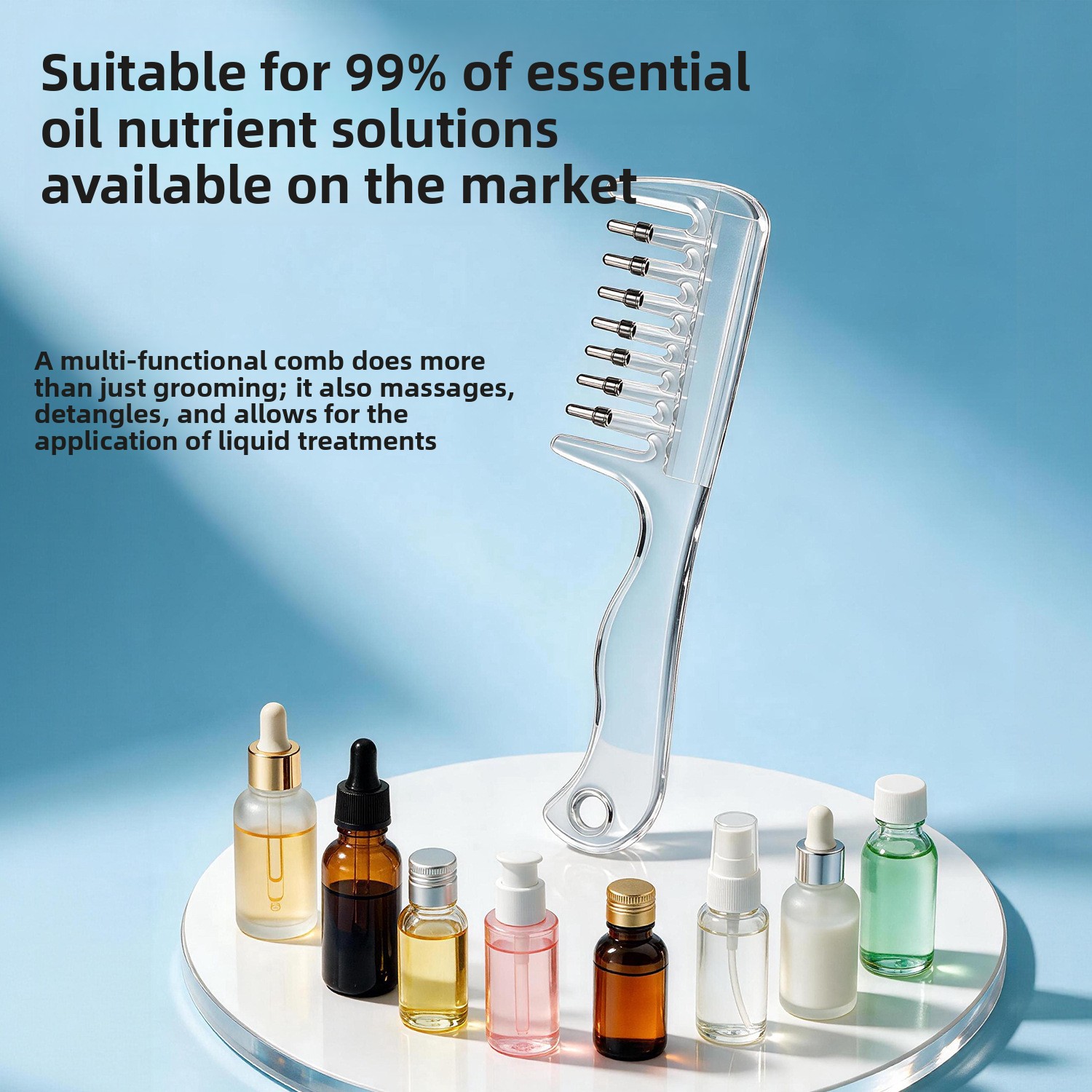 Premium Scalp Applicator Comb with Roller Balls