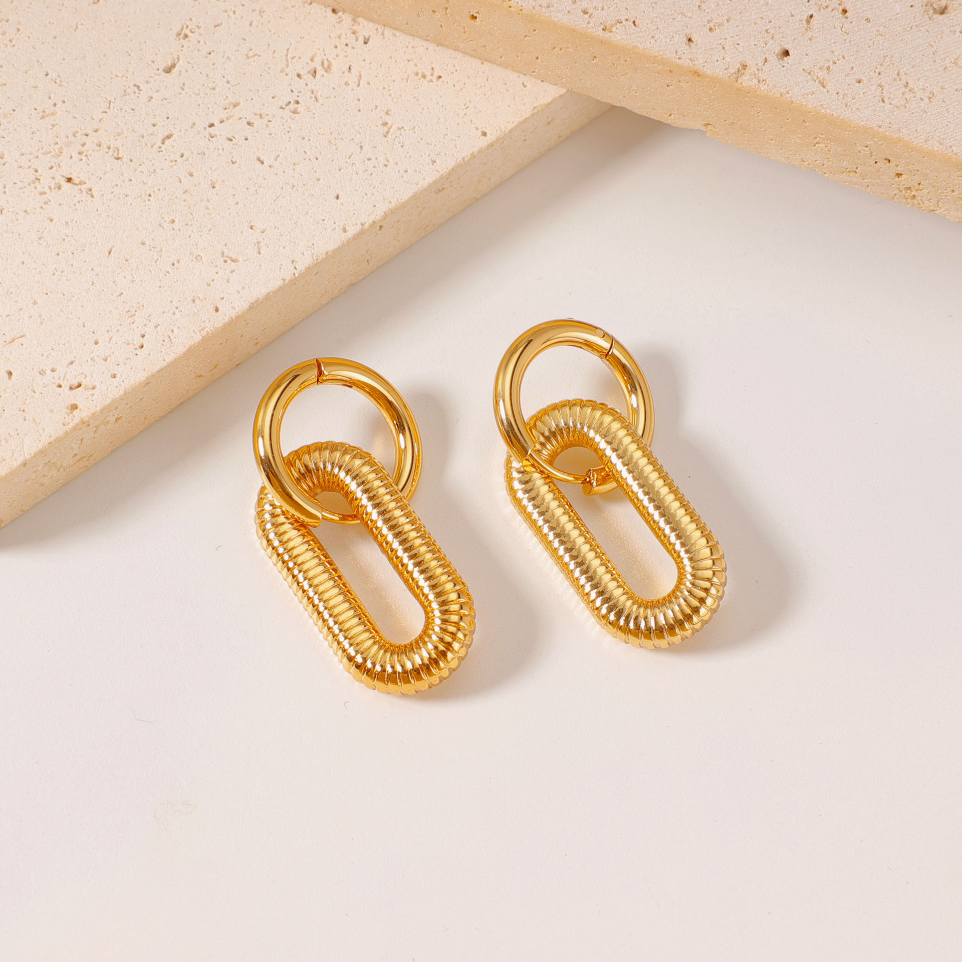 Heart-Shaped Stainless Steel Earrings