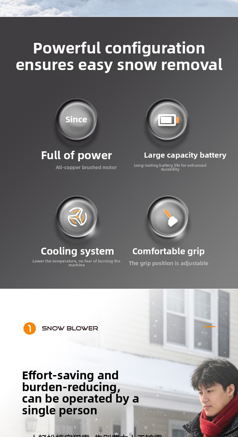Foldable Electric Snow Blower