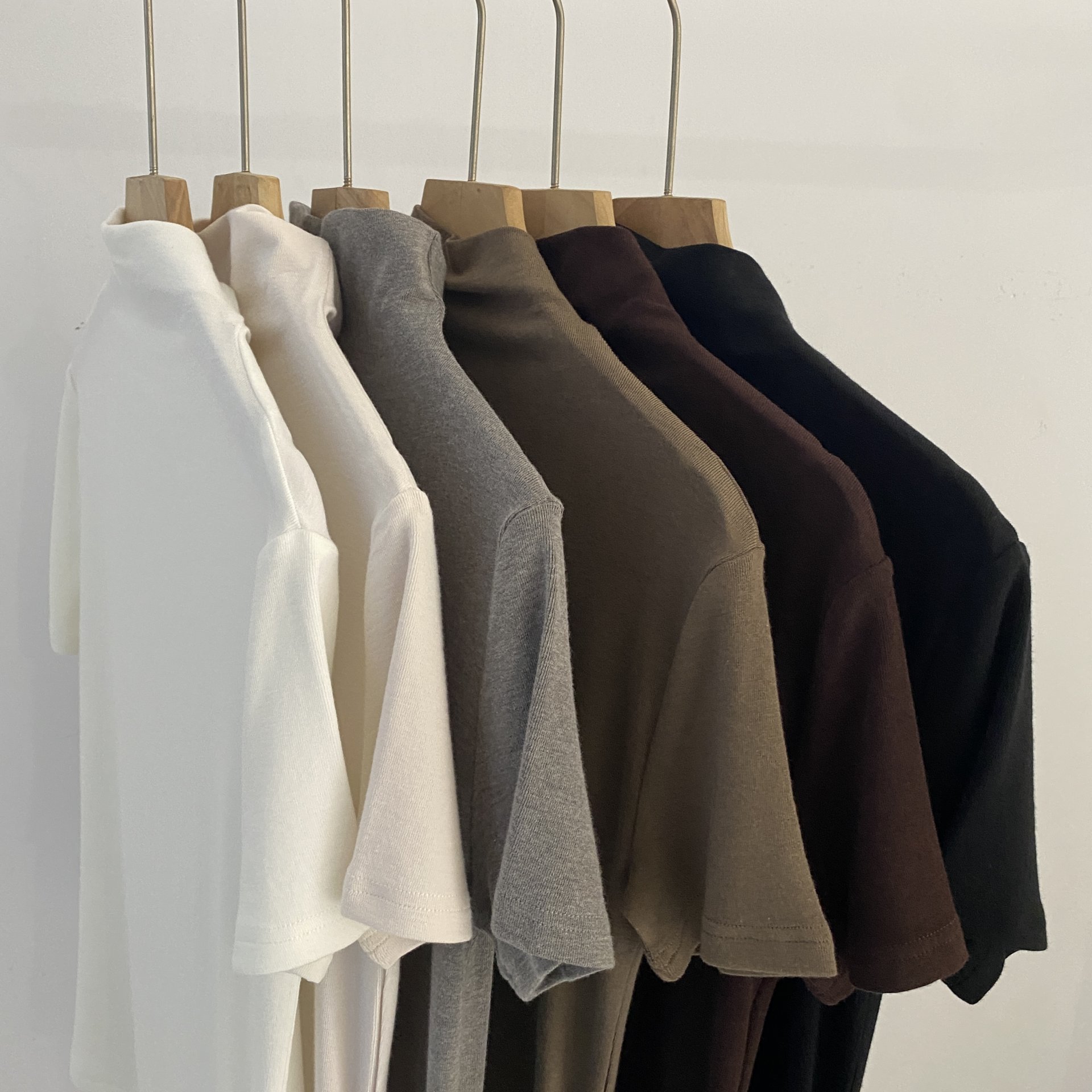 Button-down fitted pure cotton women's T-shirt