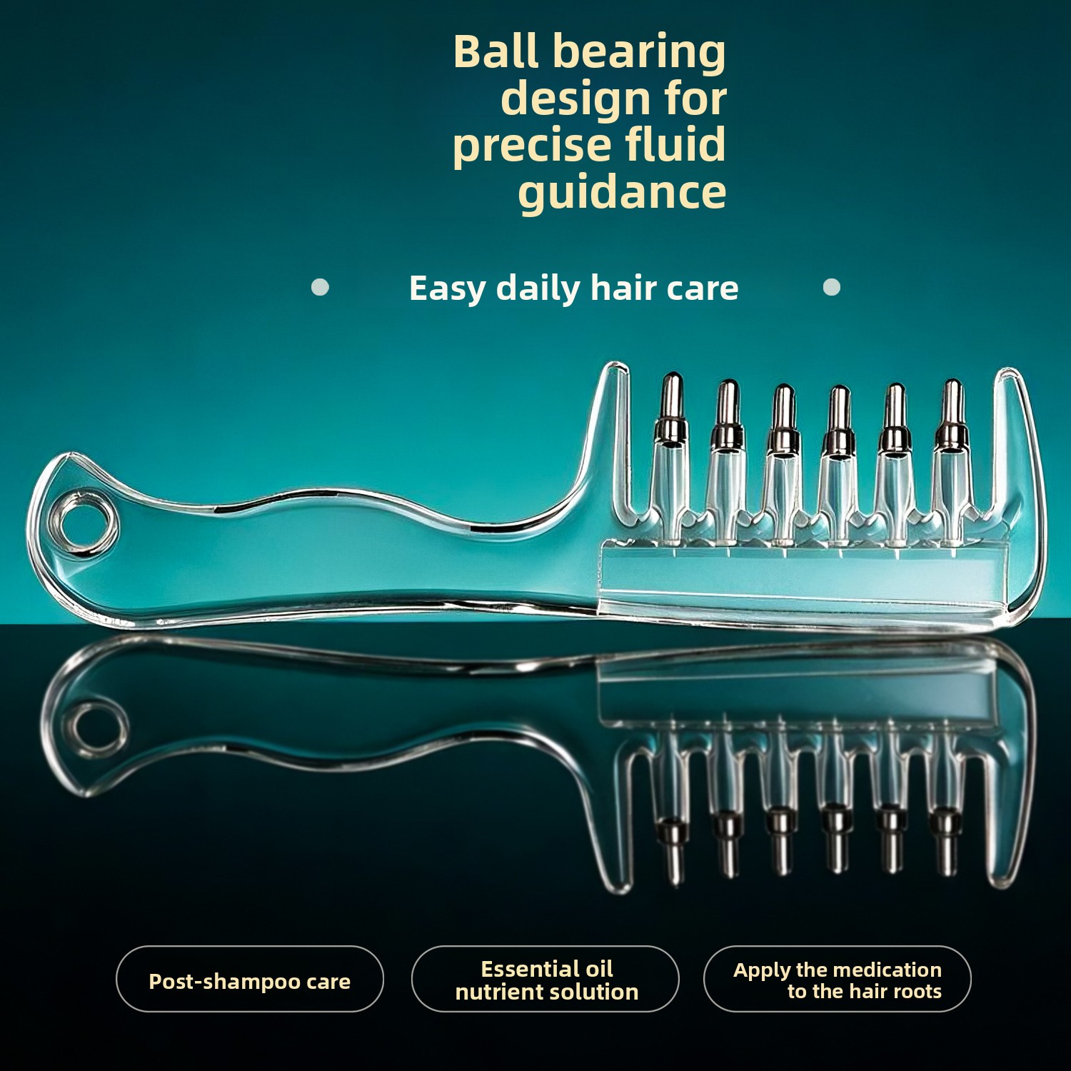 Premium Scalp Applicator Comb with Roller Balls