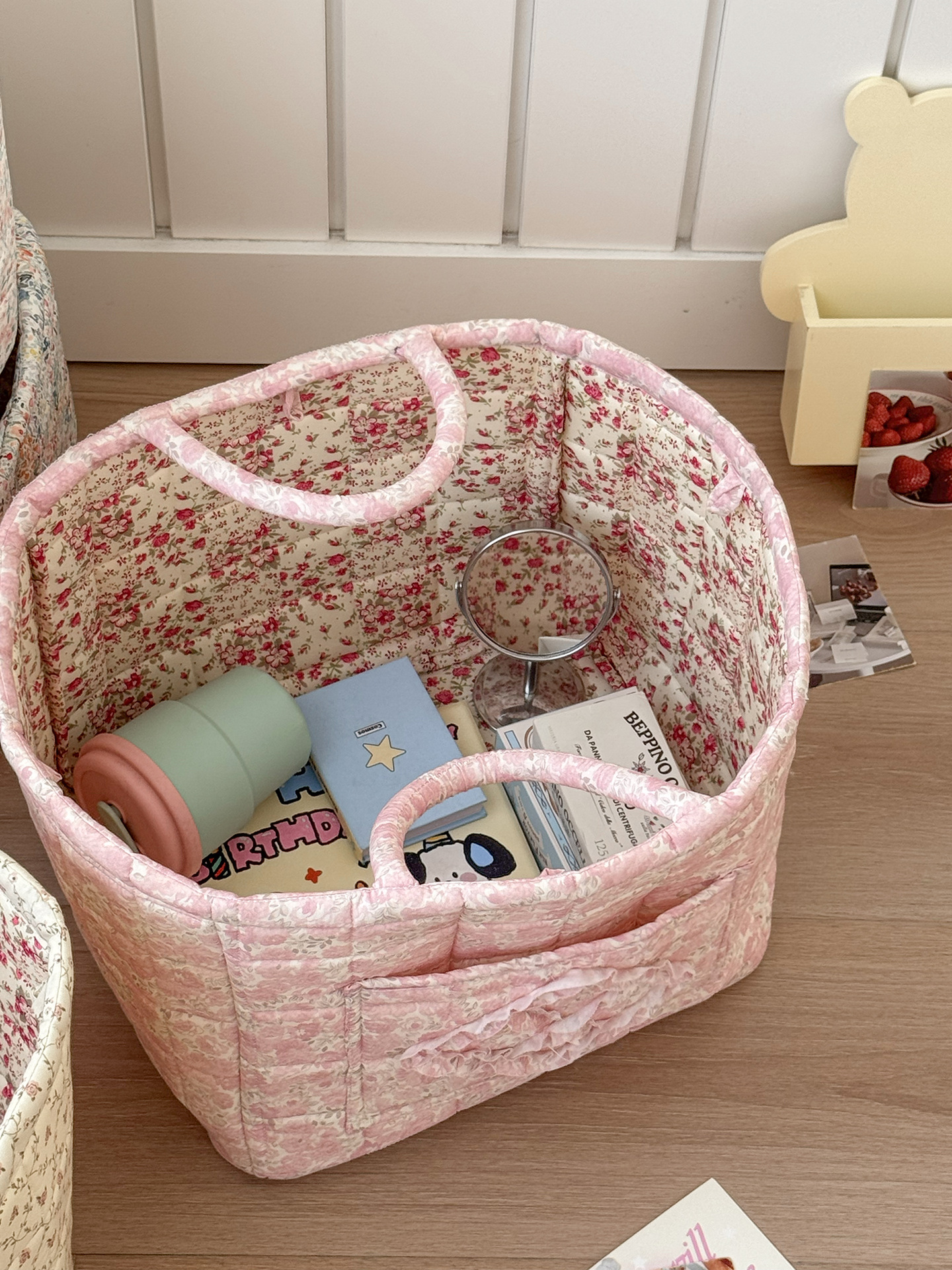 Floral Dirty Clothes Basket