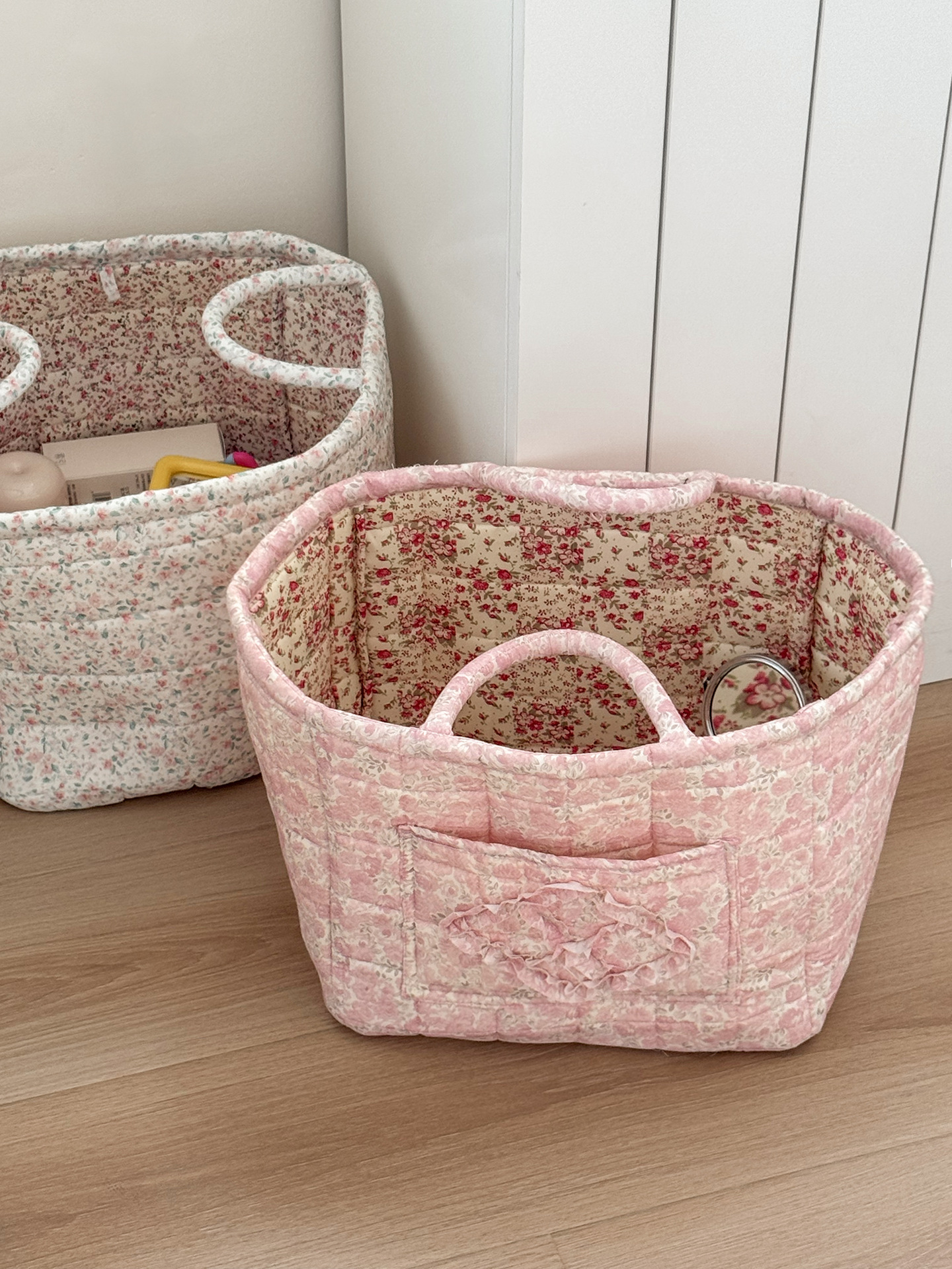 Floral Dirty Clothes Basket