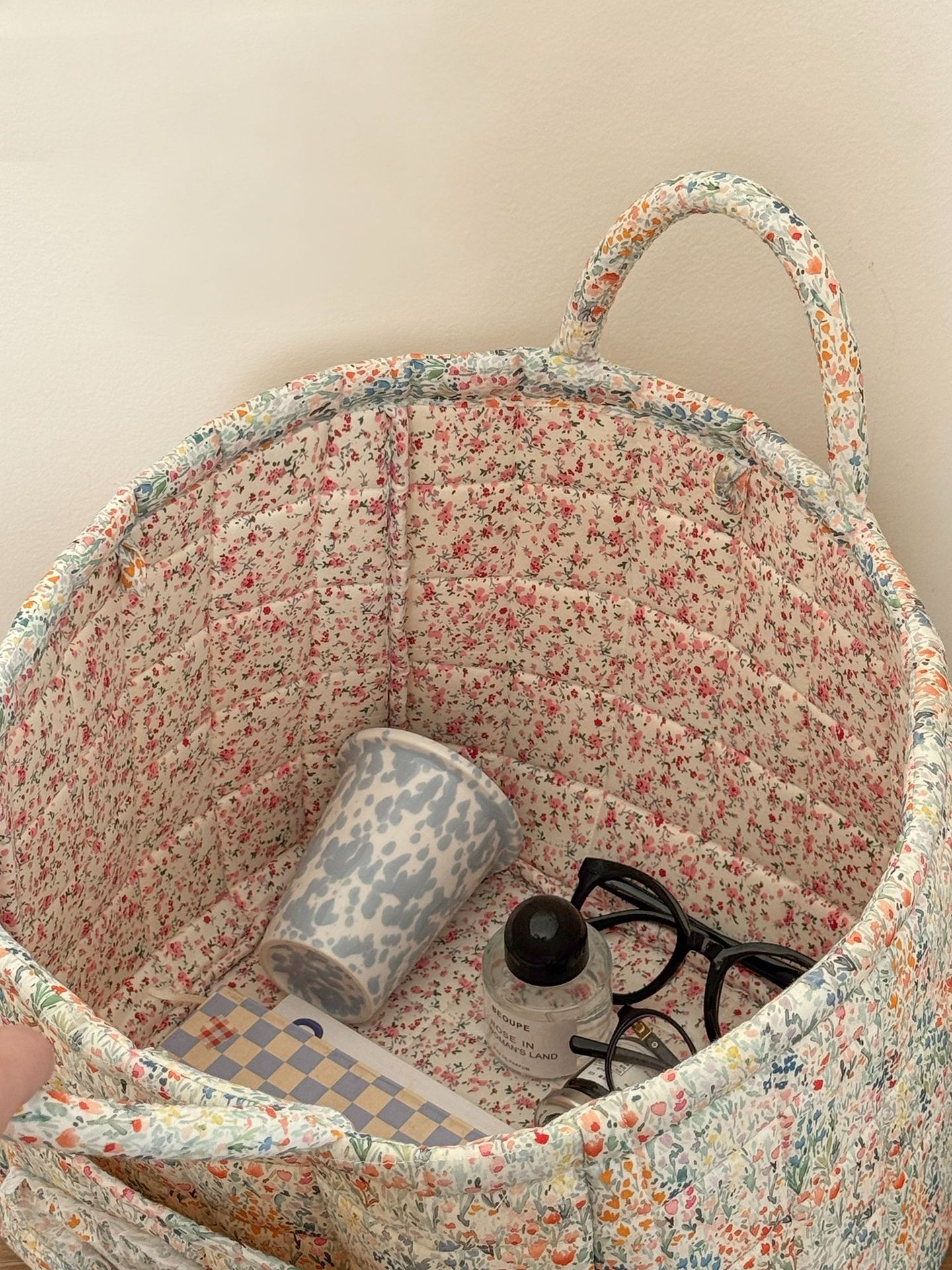 Floral Dirty Clothes Basket