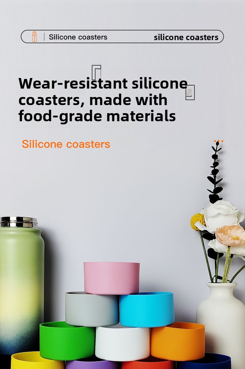 Silicone Cup Coaster with Non-Slip Base