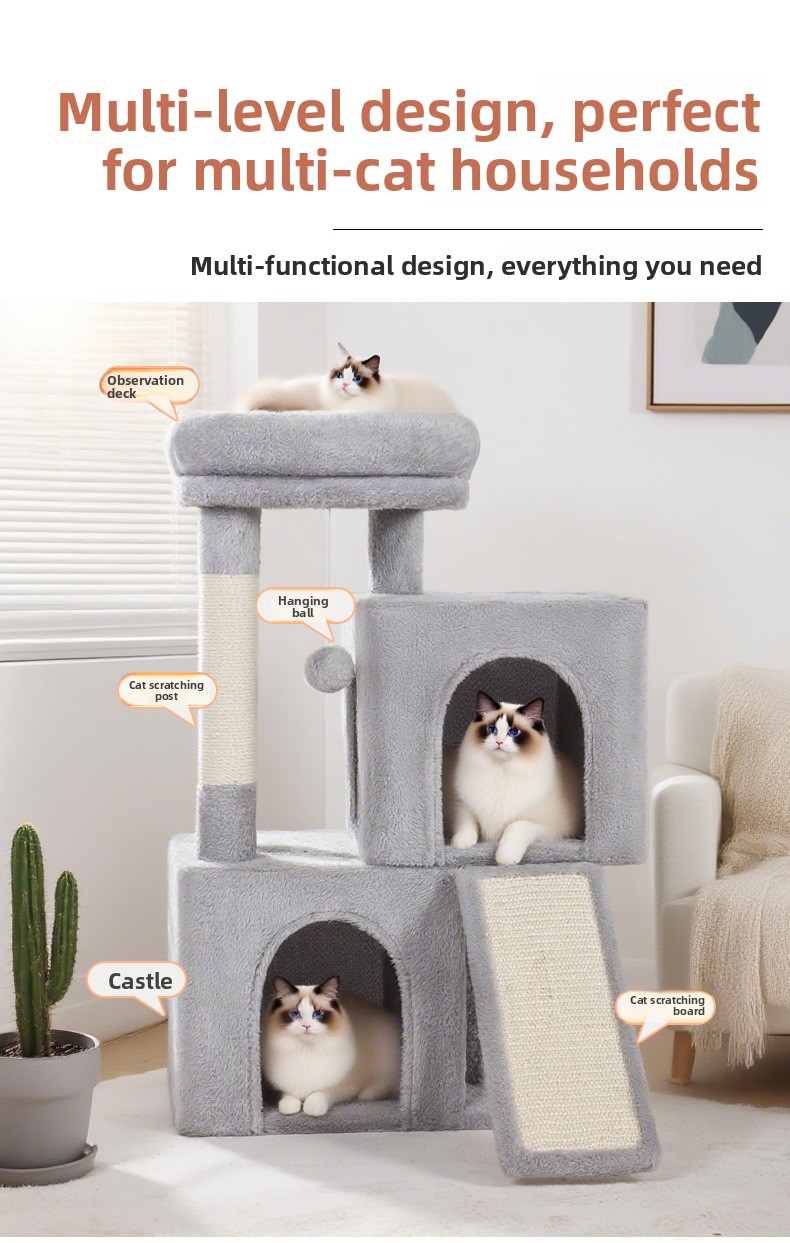 Three Layer Cat Climbing Frame with Sisal Post