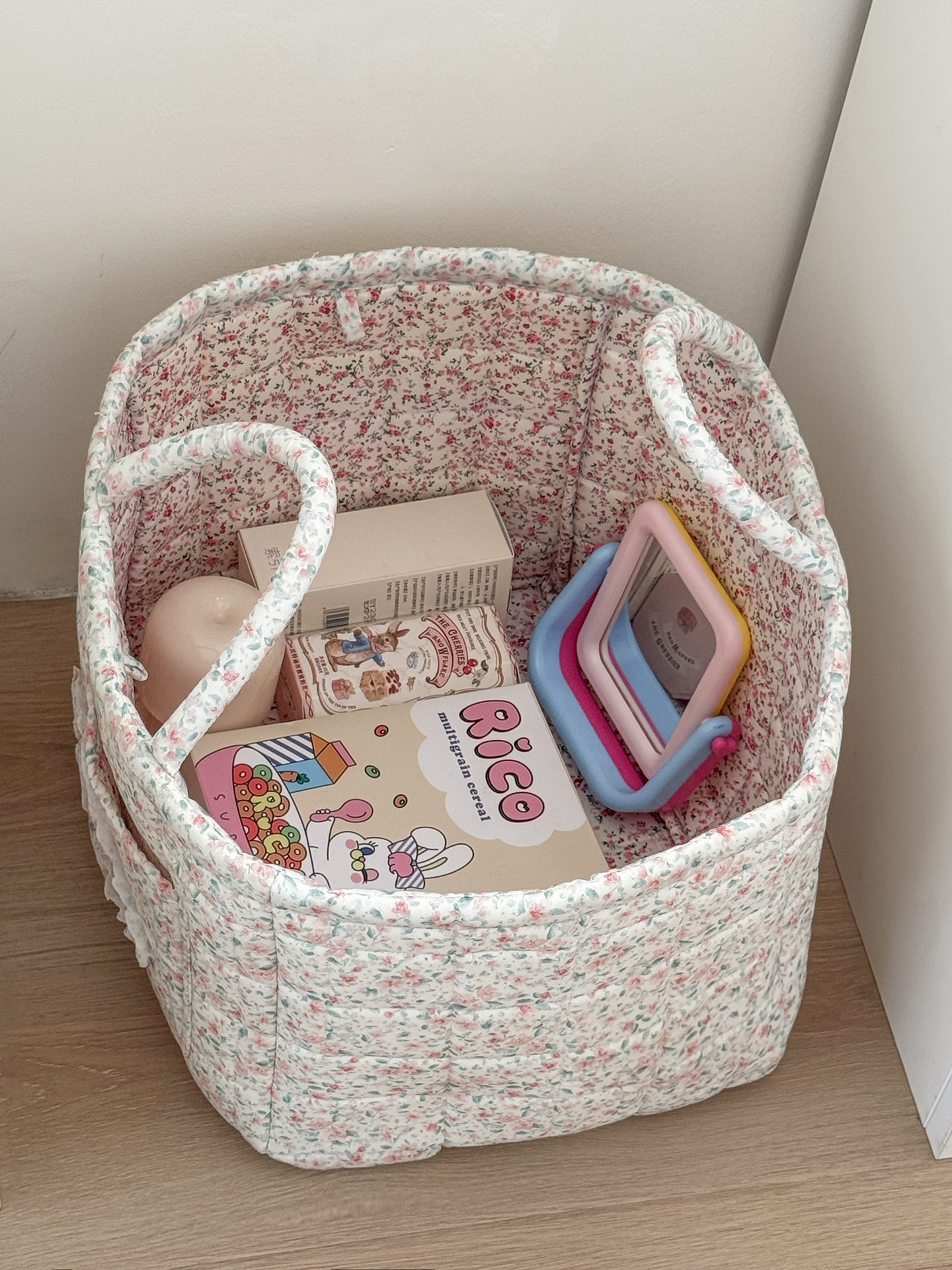Floral Dirty Clothes Basket