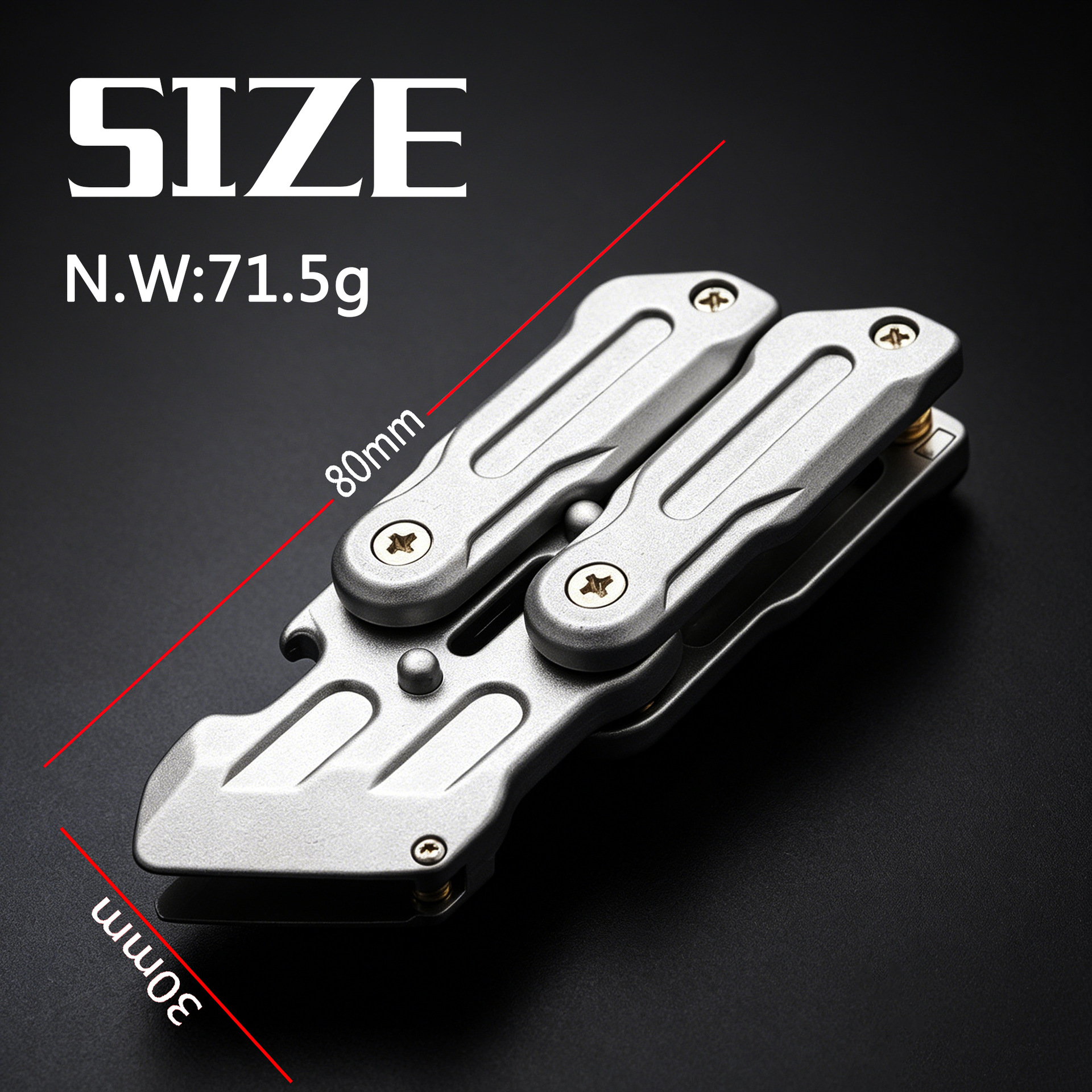 Metal alloy butterfly knife fidget toy