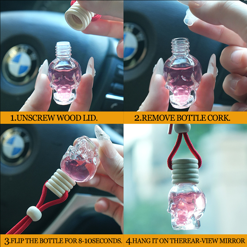 Halloween Skull Car Perfume Glass Diffuser