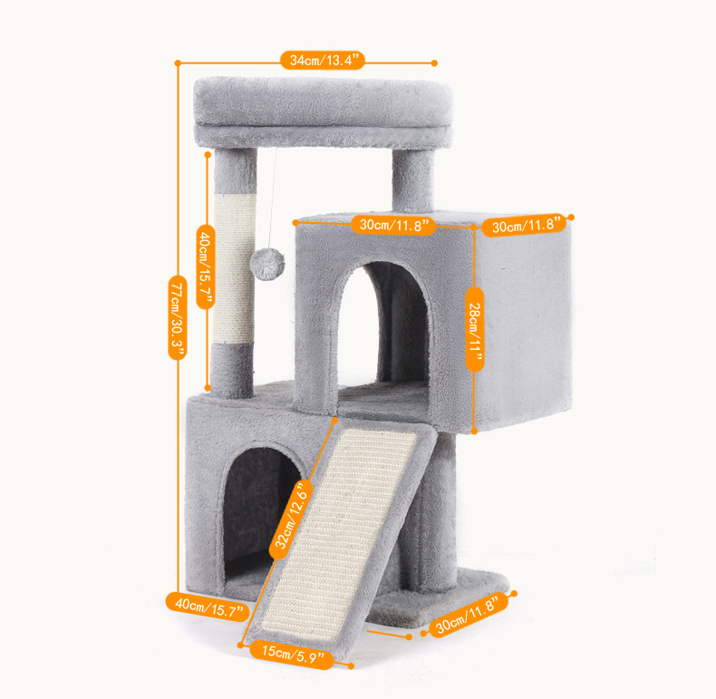Three Layer Cat Climbing Frame with Sisal Post