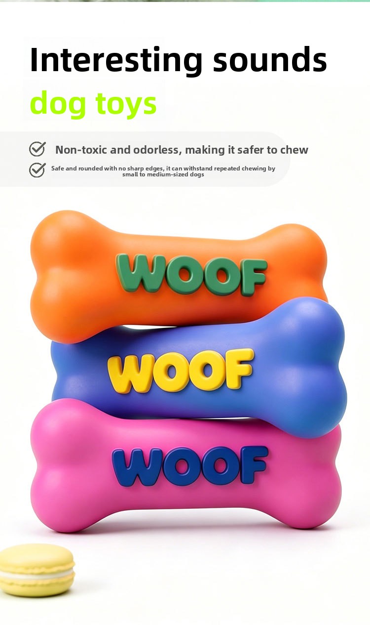 Durable WOOF Epoxy Pet Chew Toy