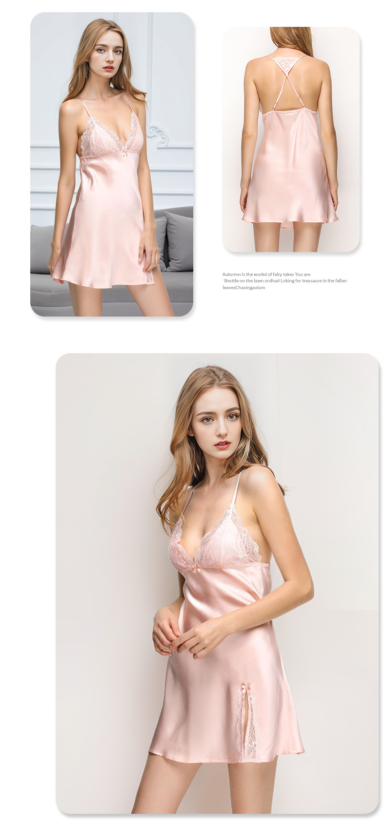 Women's Silk Camisole Nightgown