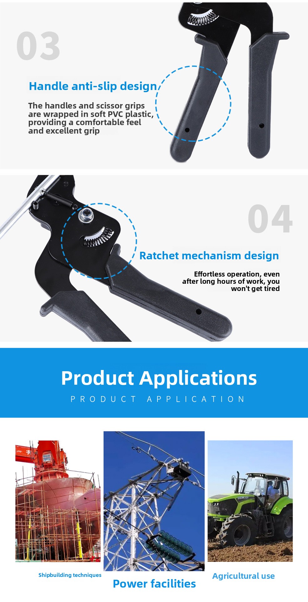 Self-locking Ribbon Clamp Tool