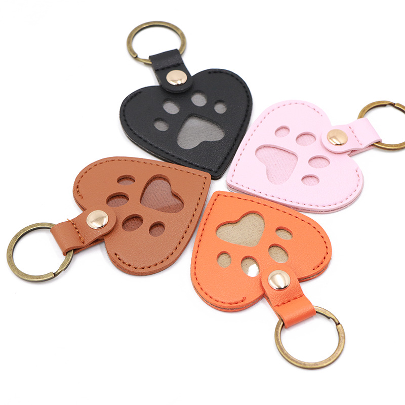 Pet Photo Hair Memorial Keychain