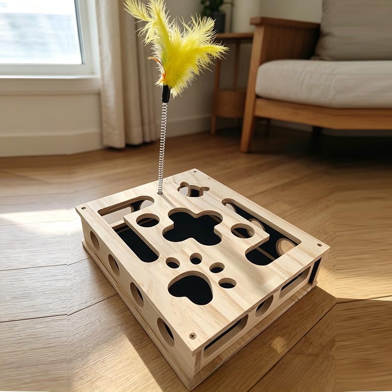 Caja de juegos para gatos de madera: imagen adicional